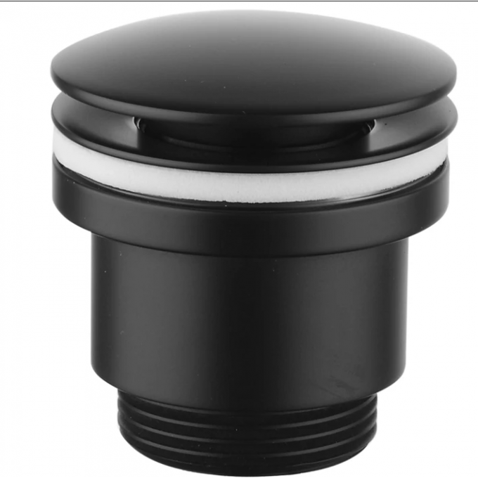 Донный клапан LEMARK универсальный Click/Clack 1 ¼, черный LM8500BL