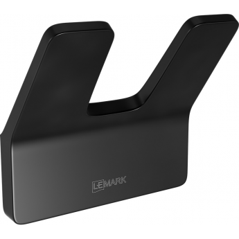 Крючок двойной LEMARK SMOOTH LINE для полотенец, чёрный