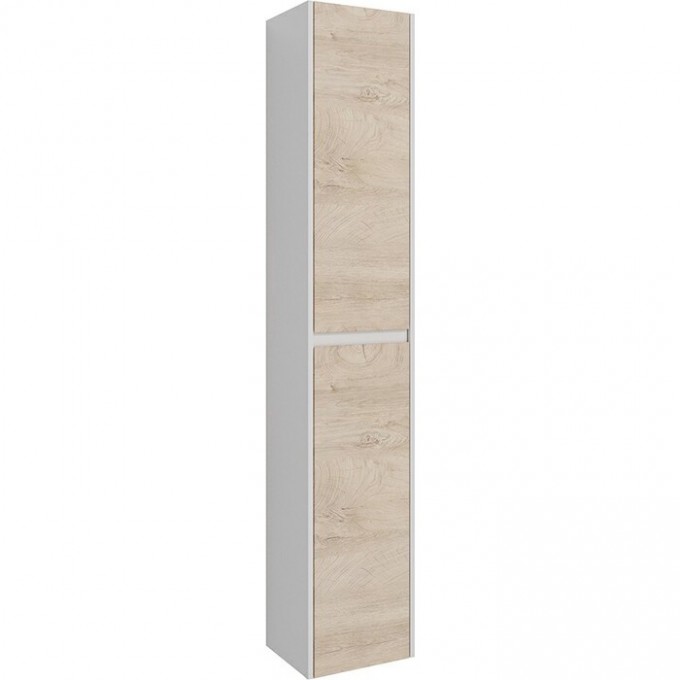 Пенал LEMARK COMBI 35 см подвесной/напольный, 2-х дверный, открывание лево/право, фасад Дуб кантри, корпус белый LM03C35P-dub