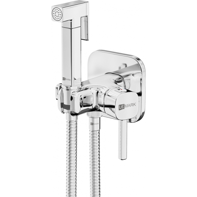 Смеситель LEMARK SOLO с гигиеническим душем, встраиваемый, хром LM7173C